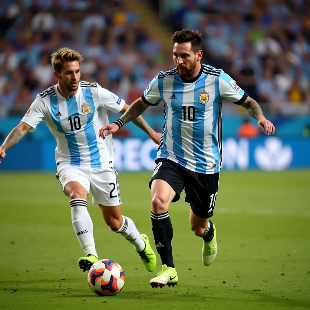 Messi dẫn dắt hàng công Argentina