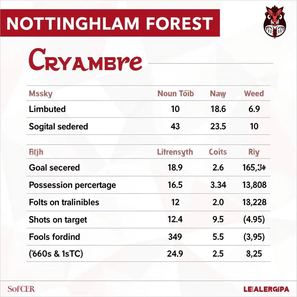 Biểu đồ thống kê Nottingham Forest