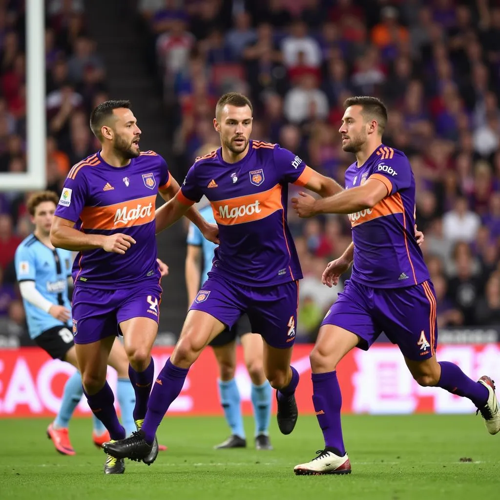 Cầu thủ Perth Glory thi đấu