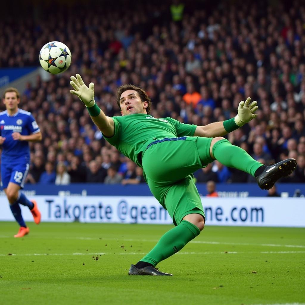 Petr Cech thi đấu cho Chelsea năm 2014