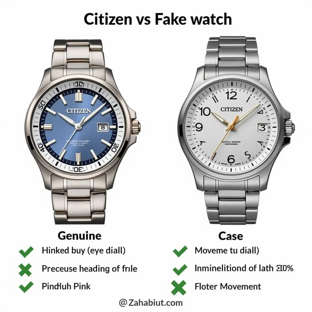 Cách phân biệt đồng hồ Citizen Automatic cổ thật giả