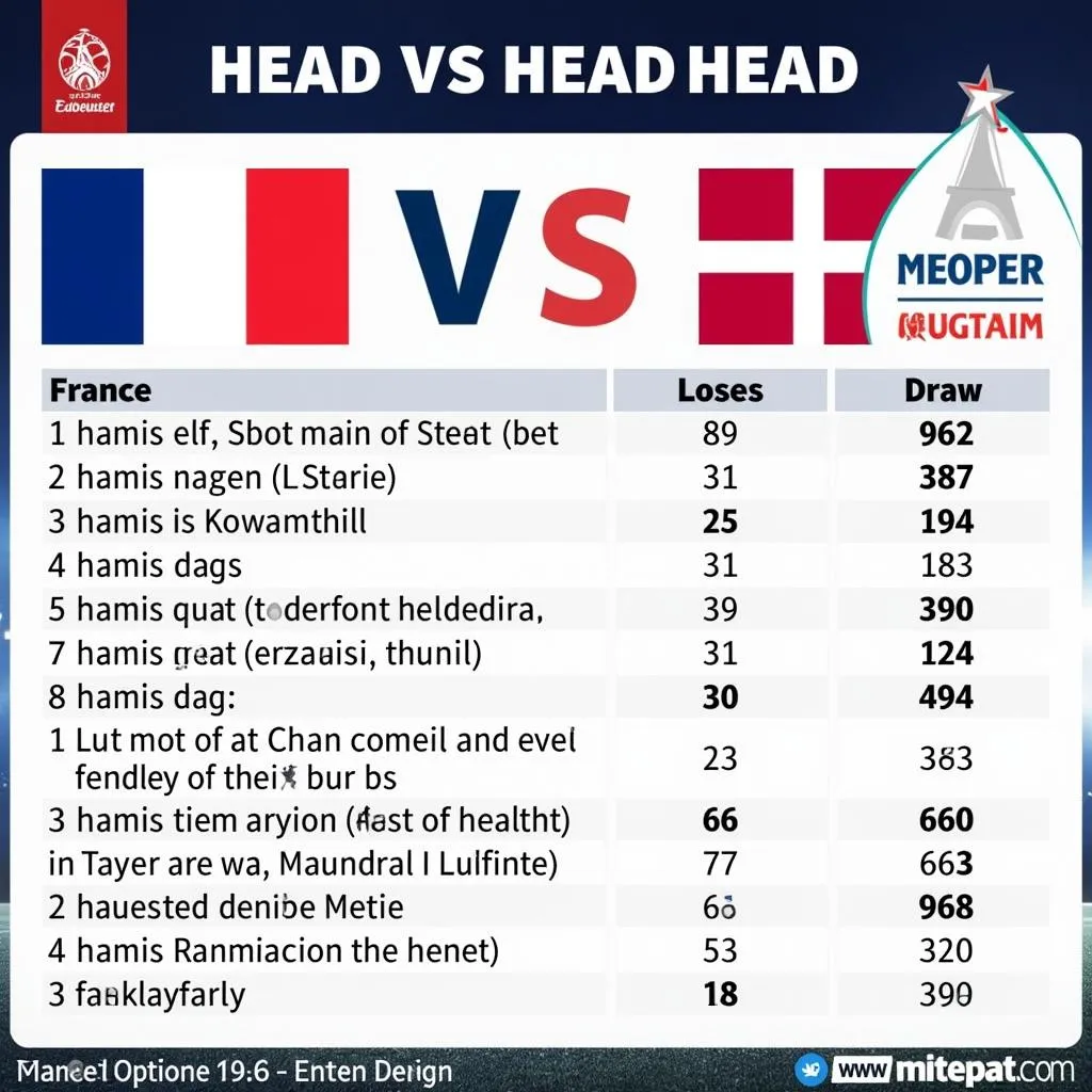 France vs Denmark Head to Head