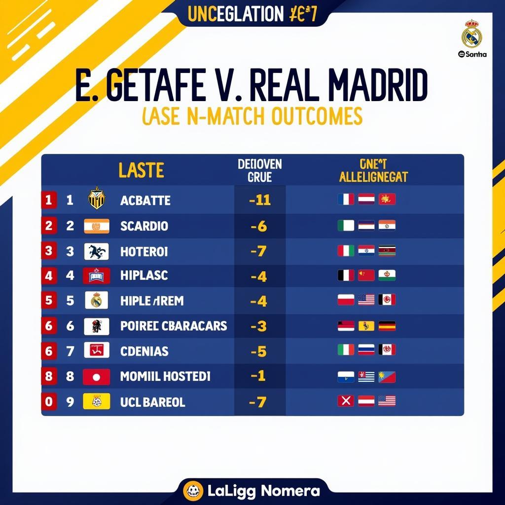 Phong độ gần đây Getafe và Real Madrid