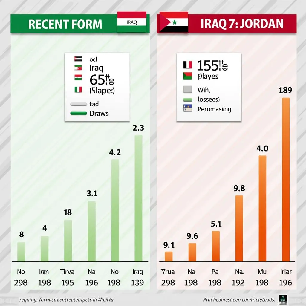 Phong độ gần đây Iraq vs Jordan