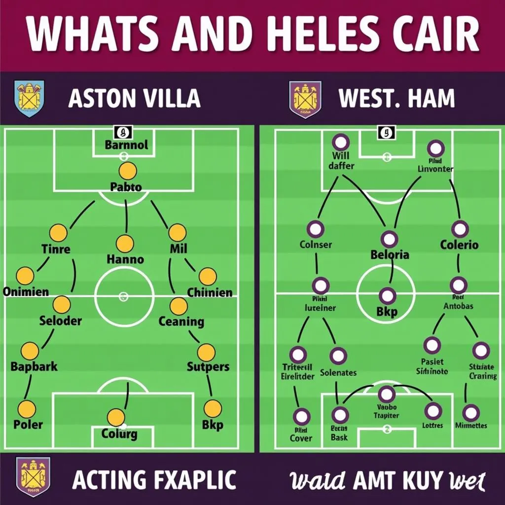 So sánh chiến thuật Aston Villa vs West Ham