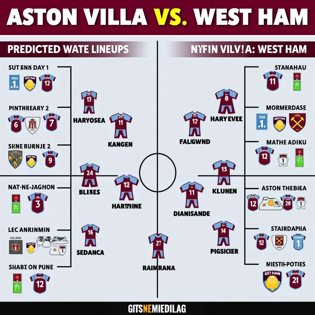 Aston Villa vs West Ham: đội hình ra sân dự kiến