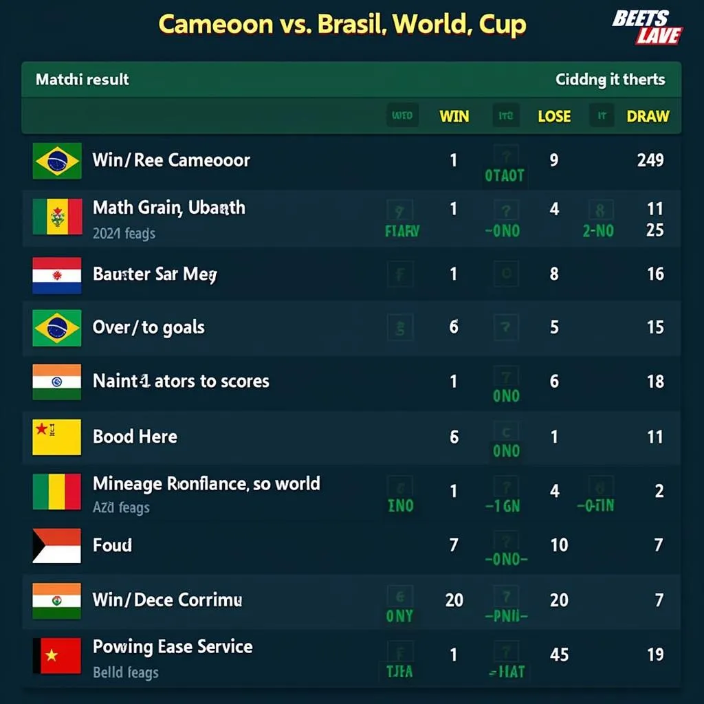 Soi kèo Cameroon Brasil World Cup 2022