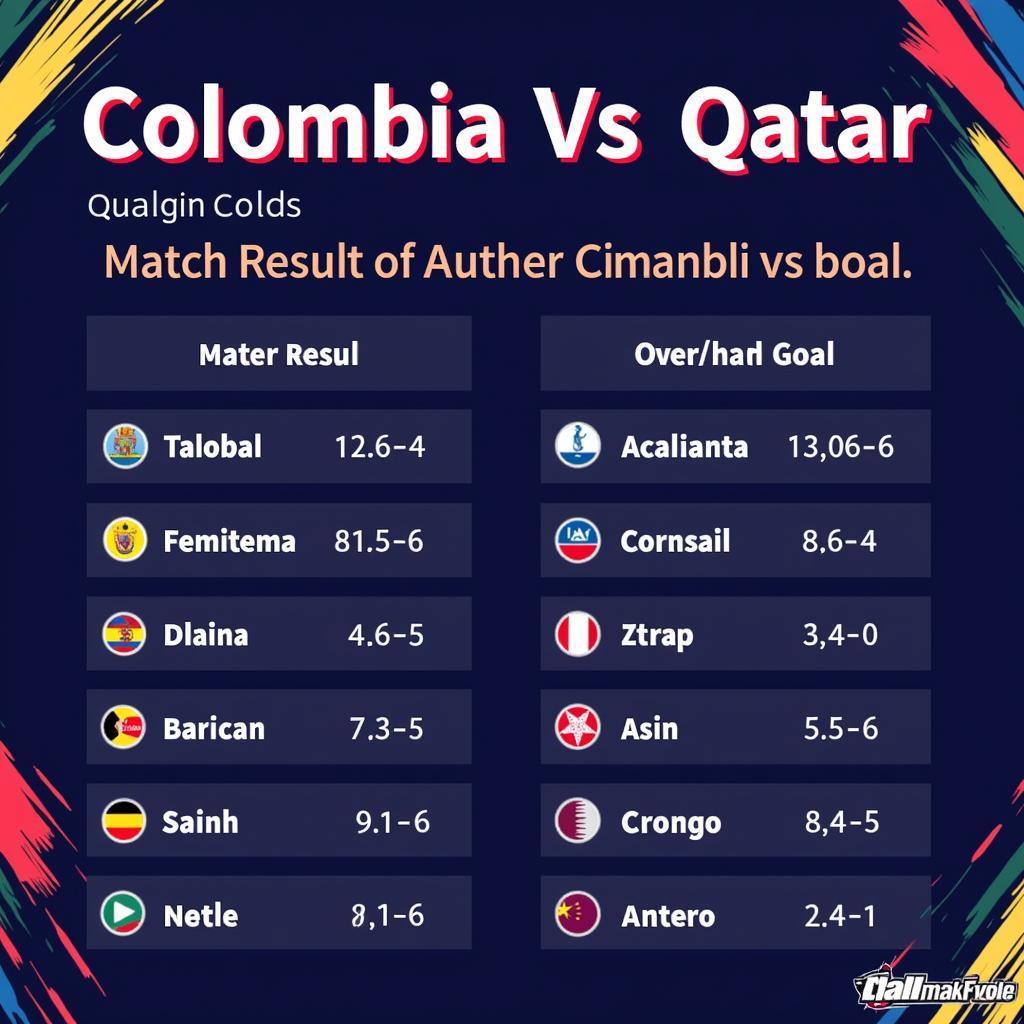 Soi kèo Colombia vs Qatar