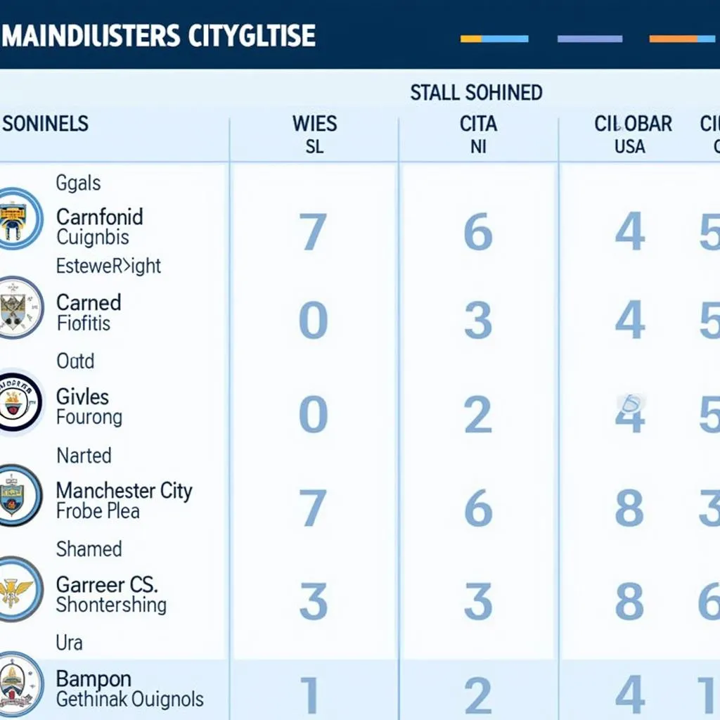 Lịch Sử Đối Đầu Giữa Man City Và Các Đối Thủ