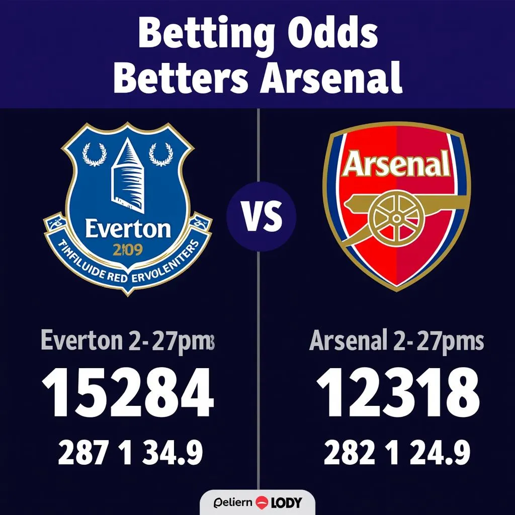 Soi kèo trận đấu Everton vs Arsenal