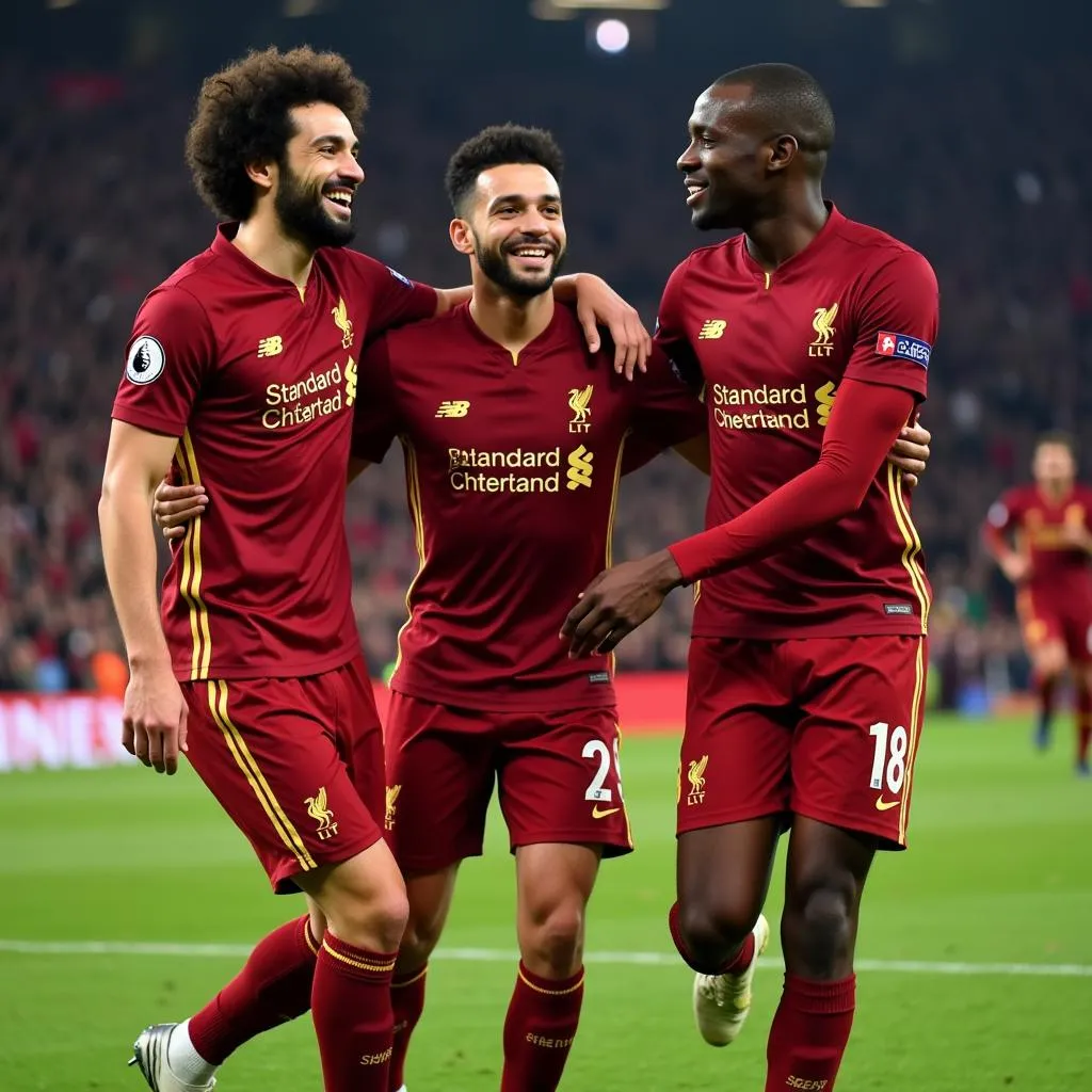 Hàng công Liverpool với bộ ba Salah, Mane, Firmino