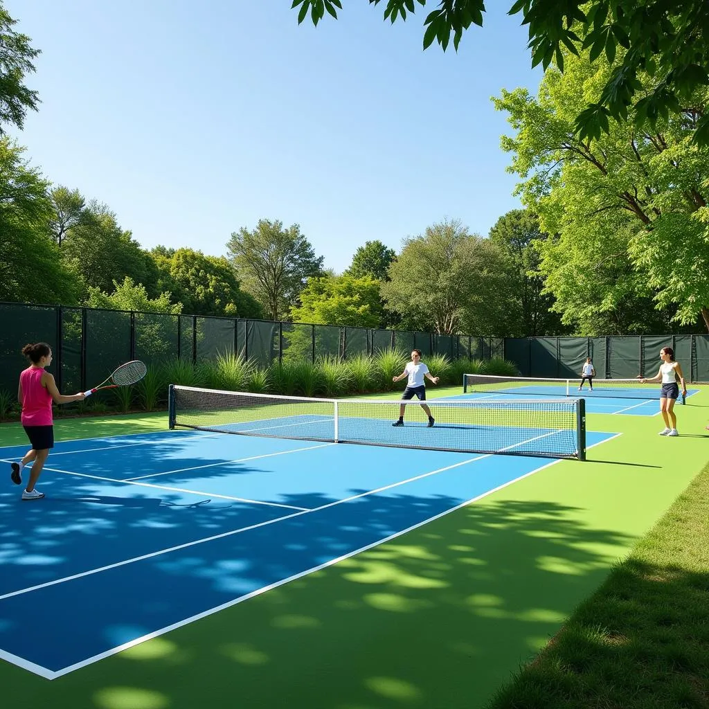 Sân tennis hiện đại tại Club Med Vittel