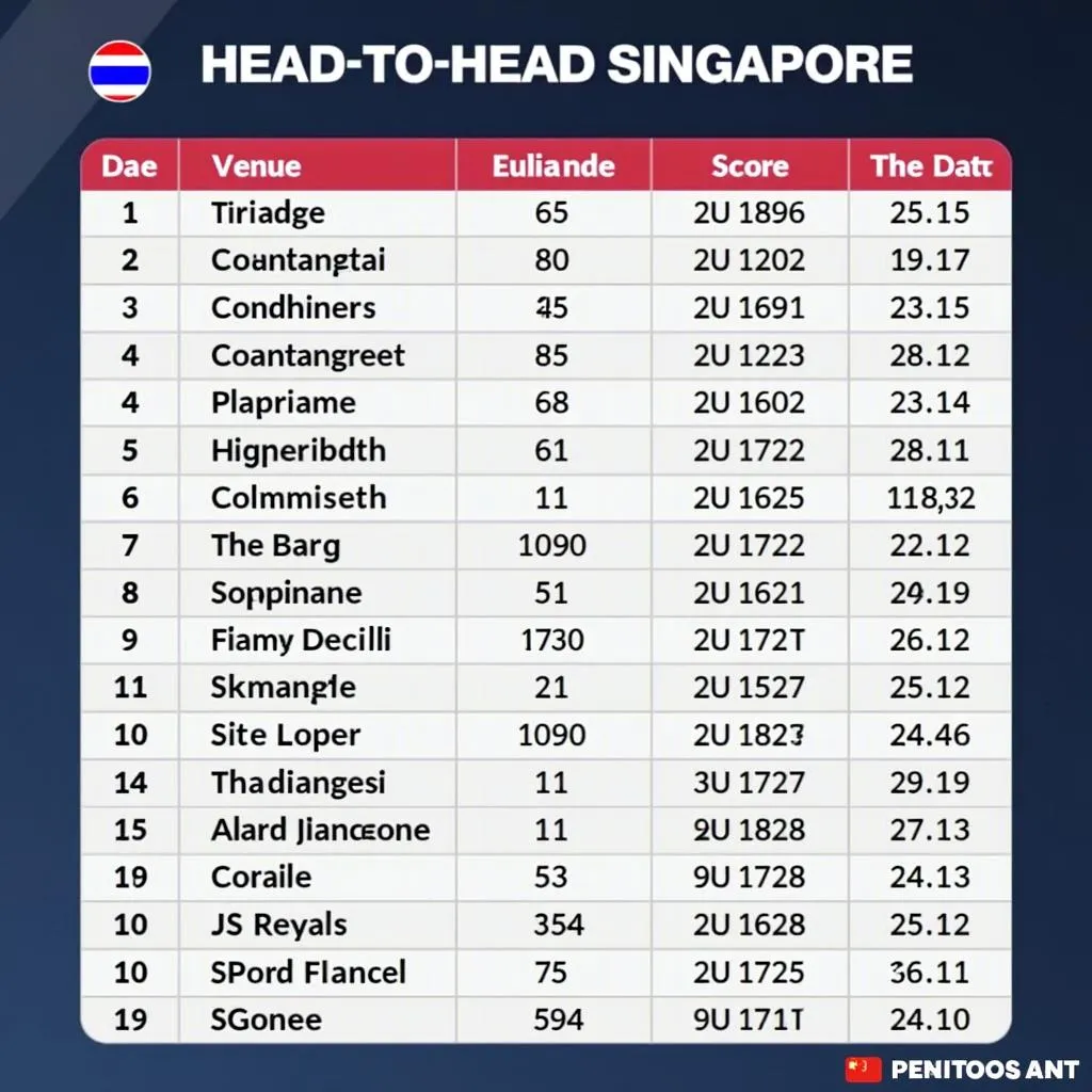 Thái Lan vs Singapore: Lịch sử đối đầu