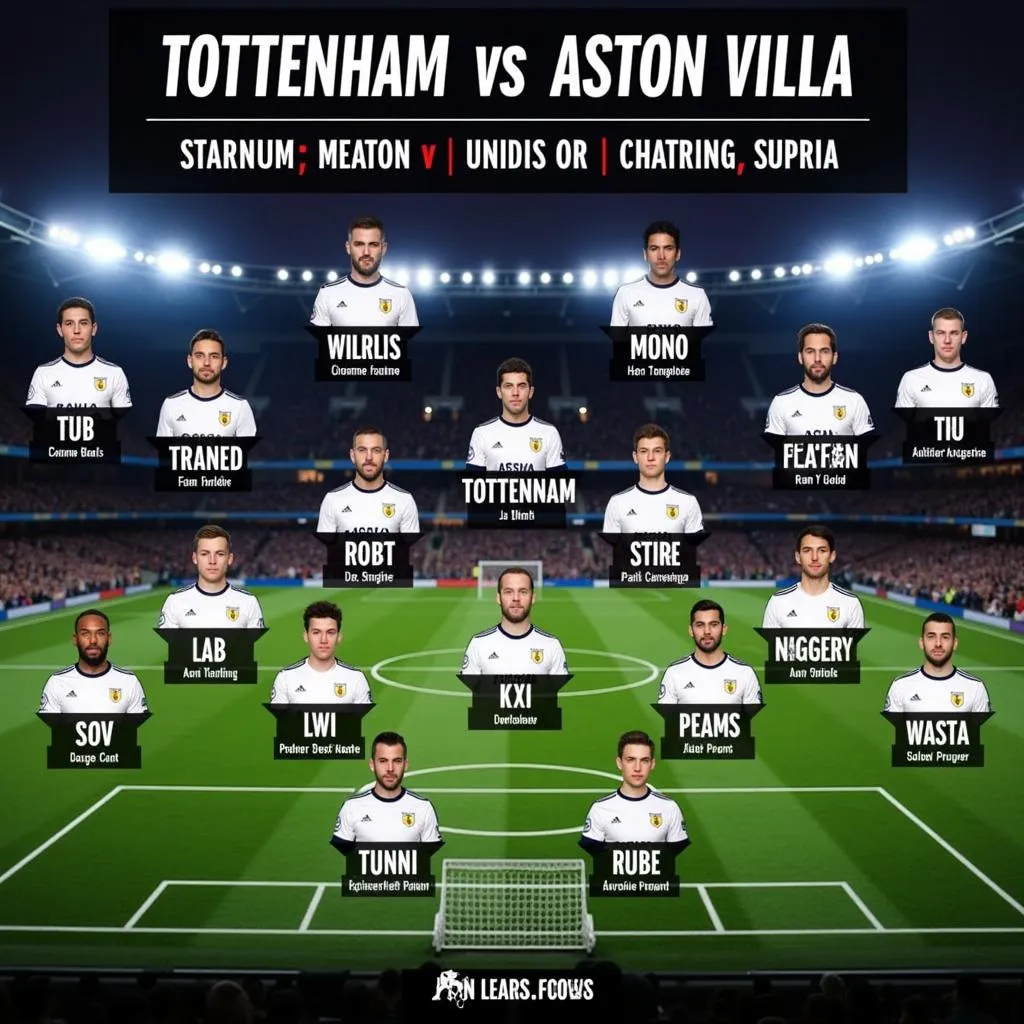 Đội hình ra sân Tottenham vs Aston Villa