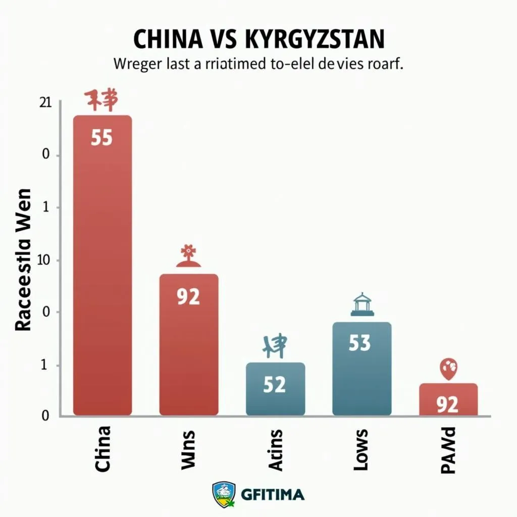 Biểu đồ so sánh phong độ 5 trận gần nhất của Trung Quốc và Kyrgyzstan