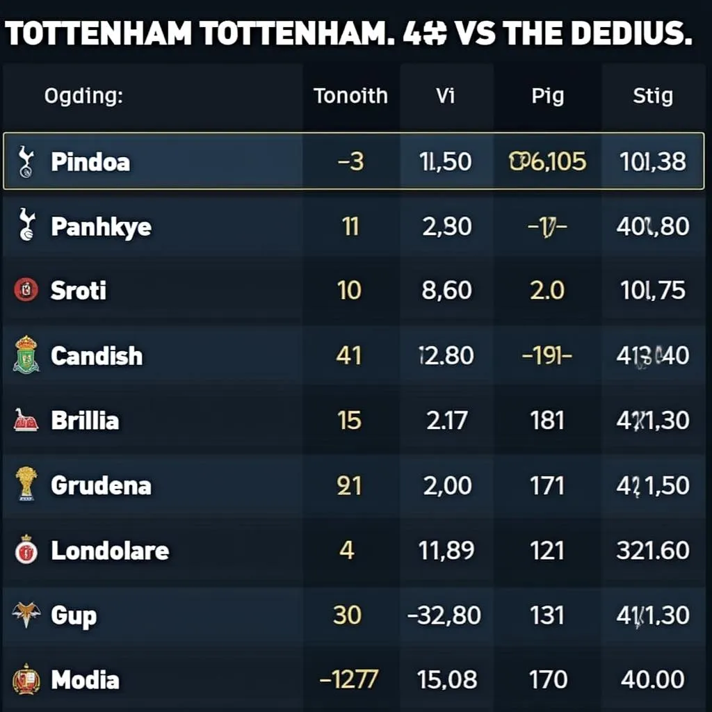 Tottenham Betting Odds Comparison