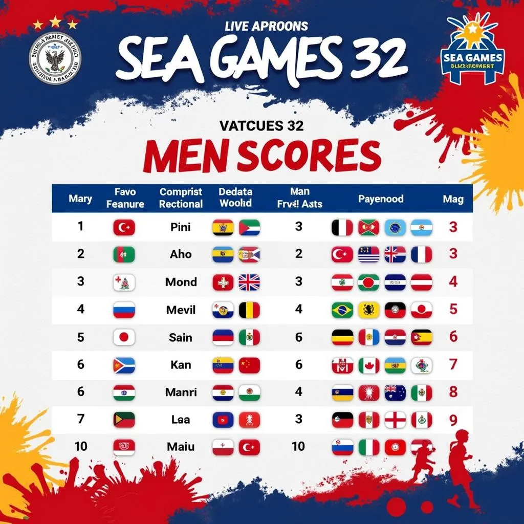 Tỷ số bóng đá nam Sea Games 32