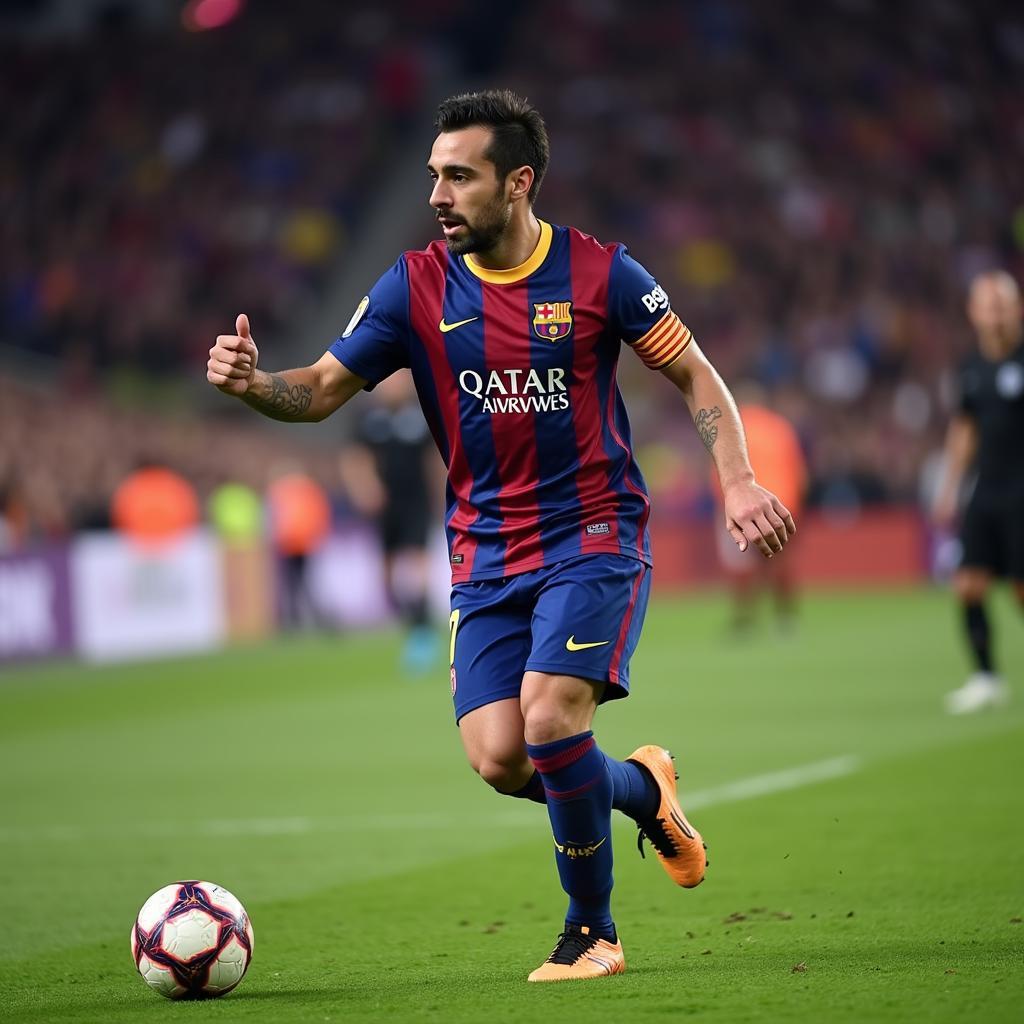 Xavi điều khiển thế trận