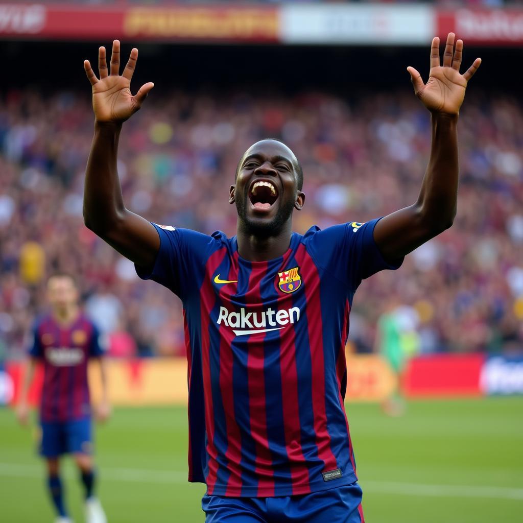 Yaya Toure trong màu áo Barcelona