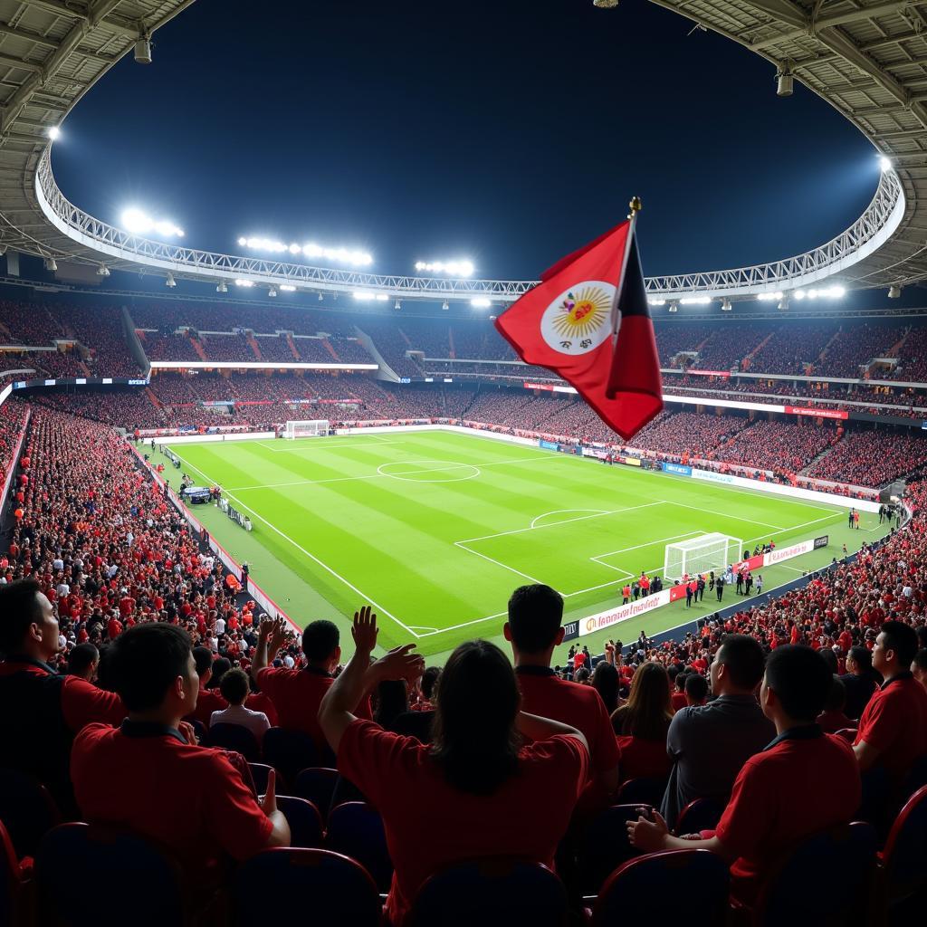 Cổ động viên theo dõi AFF Cup 2020 tại Singapore