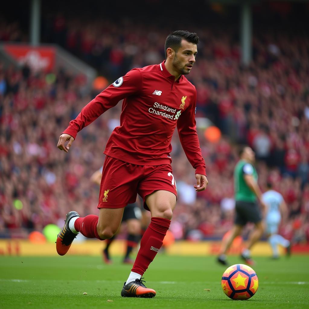 Coutinho trong màu áo Liverpool tại Anfield