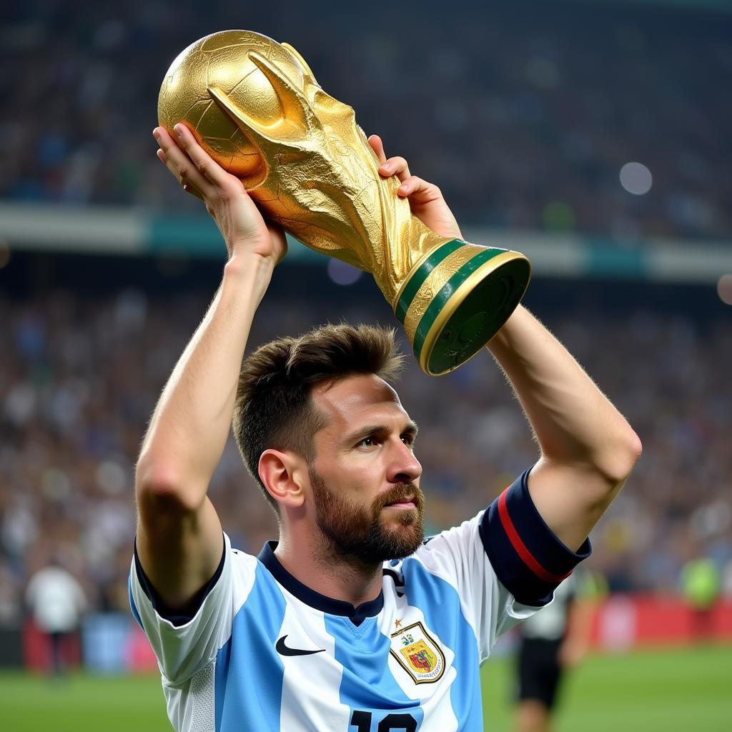 Messi nâng cúp vô địch World Cup 2022