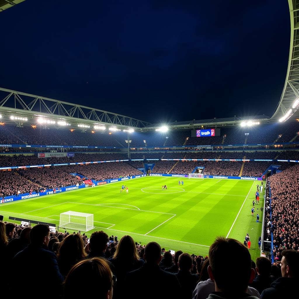 Stamford Bridge during a night match