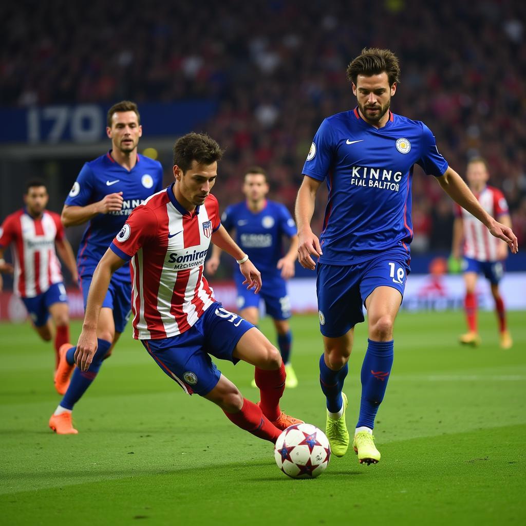 Hàng công tốc độ của Leicester City đe dọa khung thành Atletico Madrid