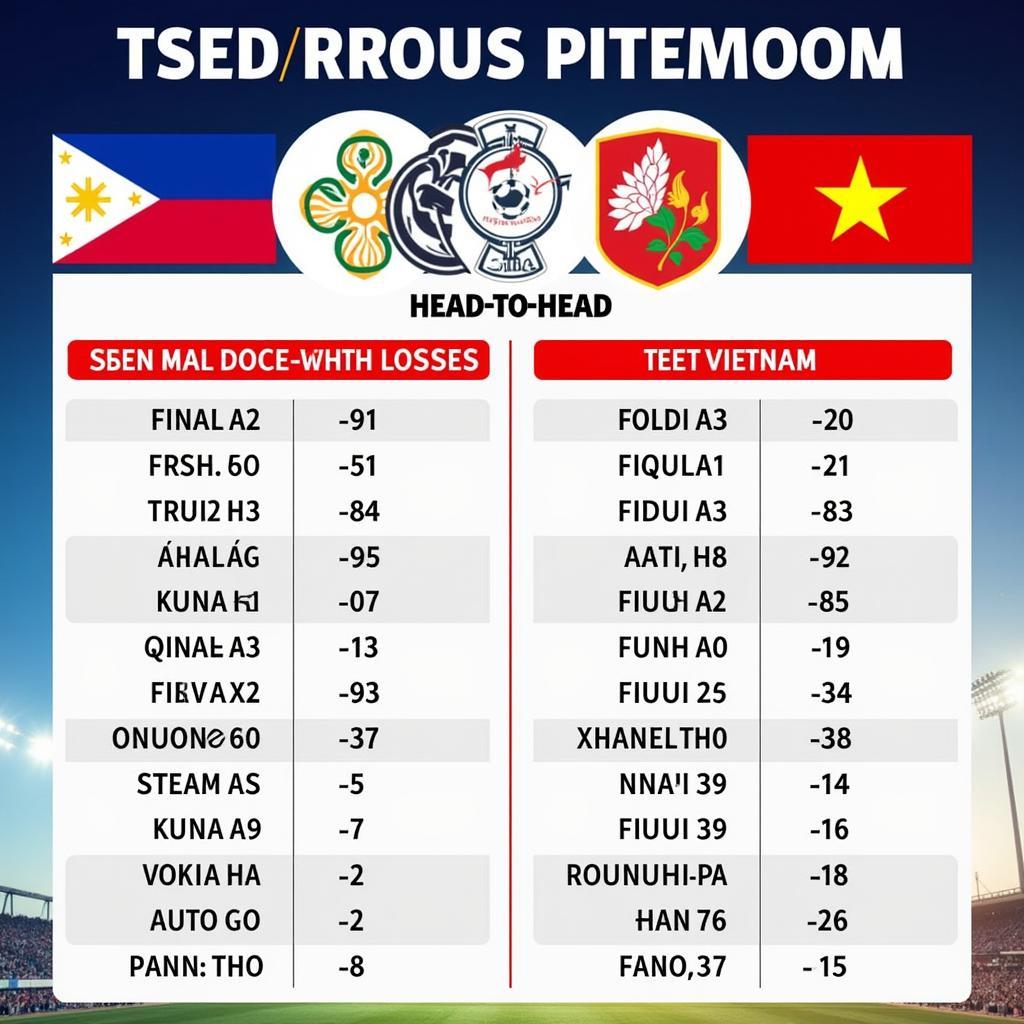 Lịch sử đối đầu Philippines vs Việt Nam