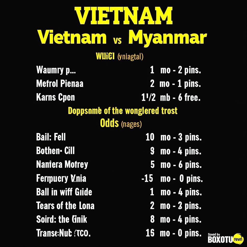 Soi kèo trận đấu Việt Nam - Myanmar