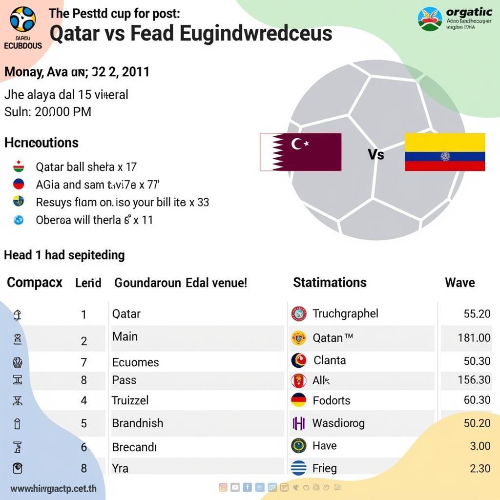 Thông tin trận đấu Qatar vs Ecuador